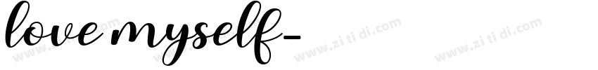 love myself字体转换